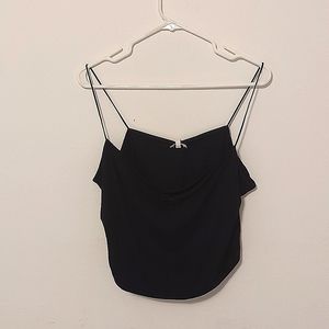 NWT - Women's black cami crop top